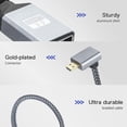 thumbnail image 3 of Cable macho a hembra Compatible con Micro HDMI de 20CM V2.0 en ángulo recto (abajo), 3 of 7