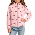 thumbnail image 2 of BLVB Toddler Baby Girls Fleece Jacket Zipper Coats Soft Stand Collar Fall Winter Warm Outerwear with Pockets(Red,1-2 Years), 2 of 5