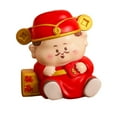 thumbnail image 5 of Tongina Chinese God of Wealth Statue Little Cai Shen Home God of Fortune Figurine for Party Bookshelf Spring Festival Bedroom Desktop B, 5 of 8