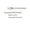 thumbnail image 3 of INSPIRE CHIC Women's Metal Chain Belts Waist Chains Belts for Dresses Jeans Decorated Belt 52.4" Silver Square Buckle, 3 of 5