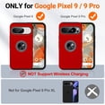 thumbnail image 4 of KOMI for Google Pixel 9 Case/Google Pixel 9 Pro Case, Slim Fit Military Grade Shockproof Case for Pixel 9/9 Pro with Ring Holder Kickstand Protective Phone Case for Google Pixel 9/9 Pro, Red, 4 of 5