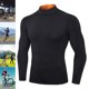 thumbnail image 5 of TFixol Camisas deportivas para hombre Camiseta de manga larga Cuello alto Rendimiento de secado rápido Atlético, 5 of 8