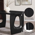 thumbnail image 5 of Morden Fort 68-inch Modern Dining Table for 4-6, Rectangle Kitchen Table Hollowed-Out Legs Design, Water-Resistant MDF Top with Rounded Edges, Black Wooden Dining Room Table, 5 of 8
