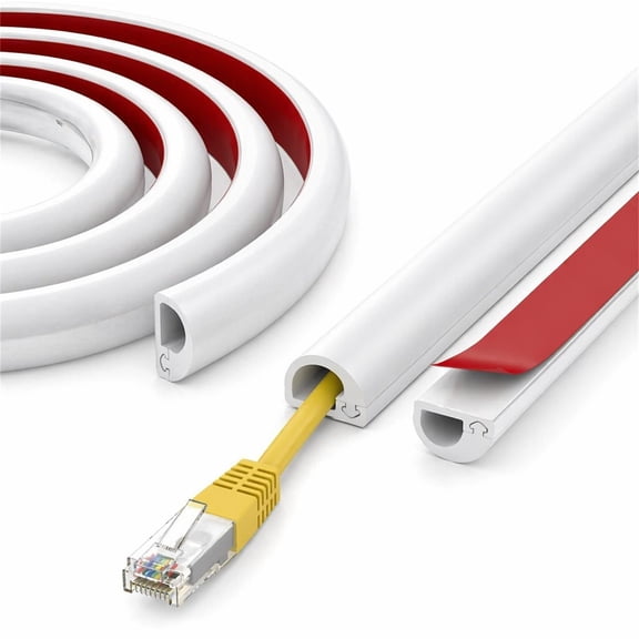 78.7inch Wall Cord Hider, Self-Adhesive Cord Covers for Wires On Wall, Artrylin Cord Hider for Wall Mount TV, Flexible Cable Cover Raceway Kit