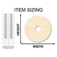 thumbnail image 2 of Unfinished Wood Donut Shape - Food Craft - up to 46" DIY 7" / 1/4", 2 of 4
