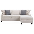 thumbnail image 3 of Mcloughlin Upholstered Sloped Arm Sectional Sofa Platinum, 3 of 14