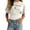 Beige1, variant on Girls Graphic T-Shirt London UK Flag Print Short Sleeve Casual Top Summer Tee for Kids