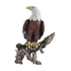 thumbnail image 5 of Figura de águila calva en rama de , escultura, decoración de escritorio hecha a mano, 16x14x23cm para regalo de inauguración de la casa, 5 of 9