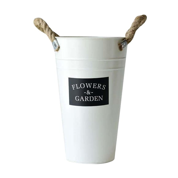 Maceta de flores estilo granja, contenedor de flores, maceta nórdica retro multiusos para plantas Altura 25 cm