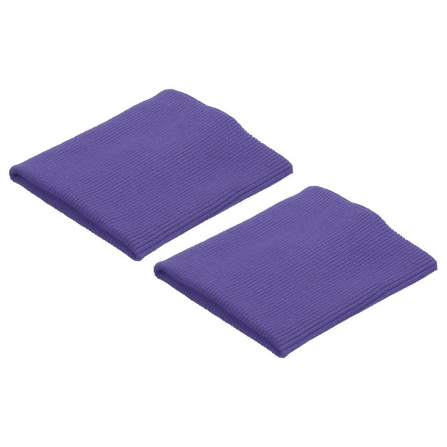 Uxcell Elastic Cuffs Ribbed Trims Cotton Fabric Knit Rib Stretch Tape Cuff Sleeve Waistband for Sewing Purple 4" x 3.5"