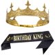 thumbnail image 1 of wonima44 TOBATOBA Birthday Crown and Sash, Party Prom Decorations for Men, 1 of 1
