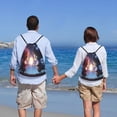 thumbnail image 5 of Daiia Dreamy Forest Elf Pattern Drawstring Backpack, Gym Bag, Lightweight Backpack, Water-Resistant Bag Travel Sports Backpack, Fitness Bag, Yoga Bag-Small, 5 of 6