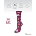 thumbnail image 6 of MeMoi I Love Coffee Bamboo Blend Crew Socks - Womens - Female, 9-11, Blackberry Wine, 6 of 7