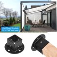 thumbnail image 4 of 4pcs Square Floor Flange, 2" X2" Post Base Brackets Wall Mount for Deck Railing Mailbox, Black, 4 of 6