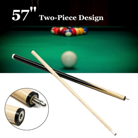 1/2 57'' 2 Piece Wood Jointed Pool Cue Sport Game Stick Snooker (The Best Snooker Cue)
