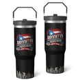 thumbnail image 2 of 1pc National flag 30oz Tumbler with Straw & Handle - Insulated Stainless Steel Cup | Holiday Gift for Man Women (Christmas, Valentine's, Birthday), 2 of 7