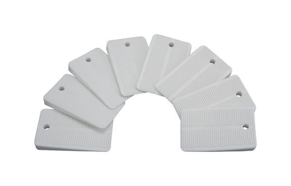 Multi Purpose White Rubber Wedge Shim Wadoy Plastic Shims for Toilet Leveling 