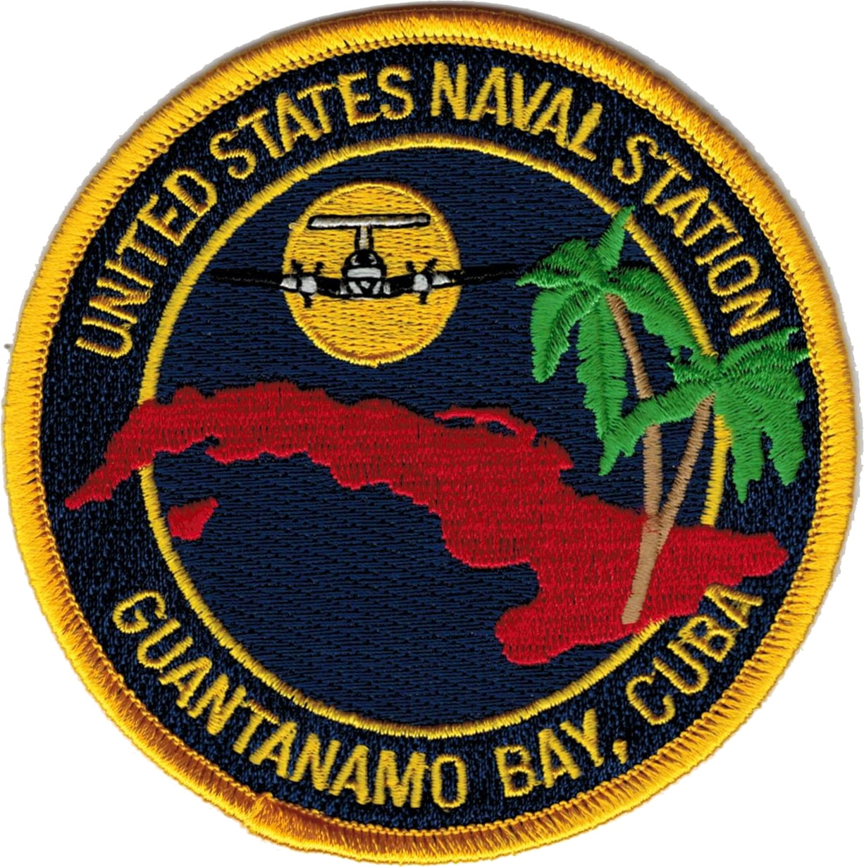 Guantanamo Bay Cuba Pearl of the Antilles 4 in EonT BC Patch Cat No C6688 
