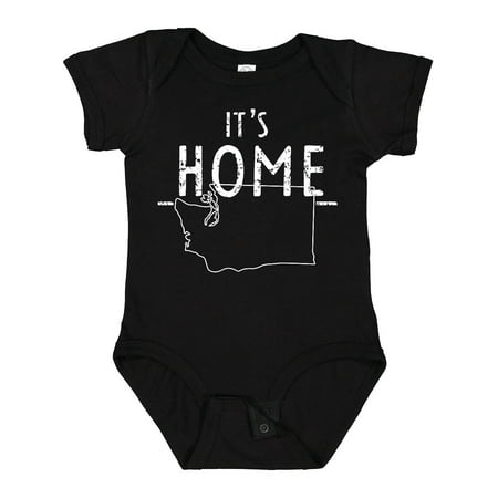 

Inktastic It s Home- State of Washington Outline Distressed Text Gift Baby Boy or Baby Girl Bodysuit