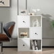 thumbnail image 2 of Costway Gabinete de Almacenamiento con Cajones, Estantería de 4 Niveles con Dispositivo Antivuelco & Almohadillas Antideslizantes para Pies, Marrón Rústico/Blanco, 2 of 3