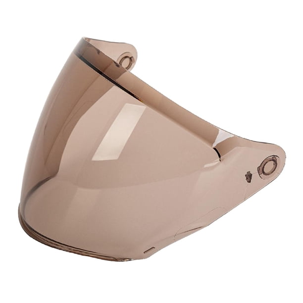 Cascos de motocicleta abiertos PC con visera abatible y protección contra el viento para KYT NFJ marrón