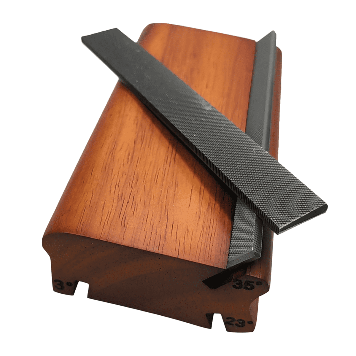 Guitar 3/23/35 Degree Fret File Sanding Fret Leveler Sanding Polishing File Crowning End Beveling File Guitar Part B,1 * Fret Beveling File 2 * File,Dark Wood Color