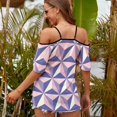 thumbnail image 3 of T-Shirt à Manches Courtes Col Rond Imprimé Terre pour Femmes Streetwear Motif Terre Moderne, 3 of 4