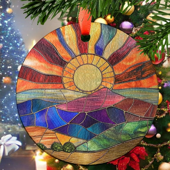 Sun Christmas Ornament, Ceramic/Acrylic Ornament, Special Keepsake for Mother, Valentine Ornament Gift, Seasonal Festival Keepsake, Collectible 2025