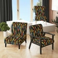 thumbnail image 1 of Designart "Tribal Feather Tapestry" Chaise d'Appoint Rembourrée à Plumes Rouges - Fauteuil Moderne pour Chambre, 1 of 7