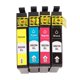 thumbnail image 1 of 4Pcs Ink Cartridge BK C M Y Clear Fadeless Print 400 Pages Printer Cartridge for Stylus T26 T27 TX106 Printer, 1 of 5