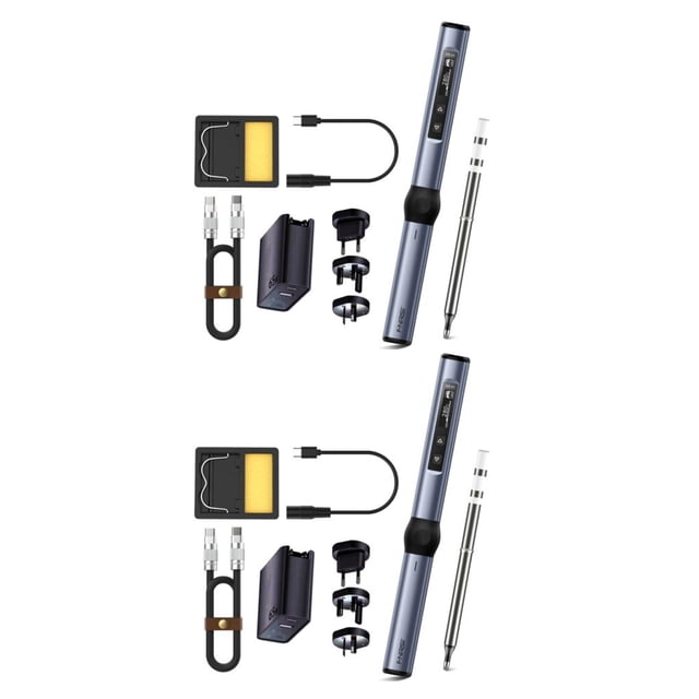 Speravity Cabezal de soldador integrado para soldadura segura y confiable soldador eléctrico portátil azul con BC2 Azul con BC2 2Conjunto