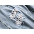 thumbnail image 6 of LZLER Classic Jean Jacket for Men Slim Denim Jacket with Hole, 6 of 6