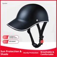 thumbnail image 2 of Eyucdvc Retro Baseball Cap Style Half Bike Helmet Adjustable Protective PU Headgear for Adult Men Women Cycling Scooter Riding, 2 of 5