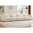 thumbnail image 2 of Super Comfort Oversized Modular Velvet Sectional Sofa Couch with Movable Ottoman,Corner Sectional with Bolstered Armrests, Deep Seat Cloud Couch, Convertible L Shaped Couch for Living Room Cream 44005, 2 of 8
