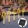 thumbnail image 3 of Christmas Solar Pathway Lights Outdoor Decorations, 8 Modes Xmas Tree Candy Lights Waterproof Led Garden Stake Light for Walkway Yard Lawn Porch Holiday Decor 5-Pack, 3 of 14