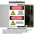 thumbnail image 3 of Do Not Touch Switches Bilingual OSHA Danger Vinyl Decal Label 5 Inch x 3.5 Inch - 10 Pack, 3 of 6