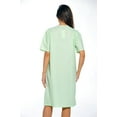 thumbnail image 2 of Dreamcrest Women Short Sleeve Housecoat - Comfortable Loungewear for Sleep and Relaxation (Green, 1X), 2 of 3