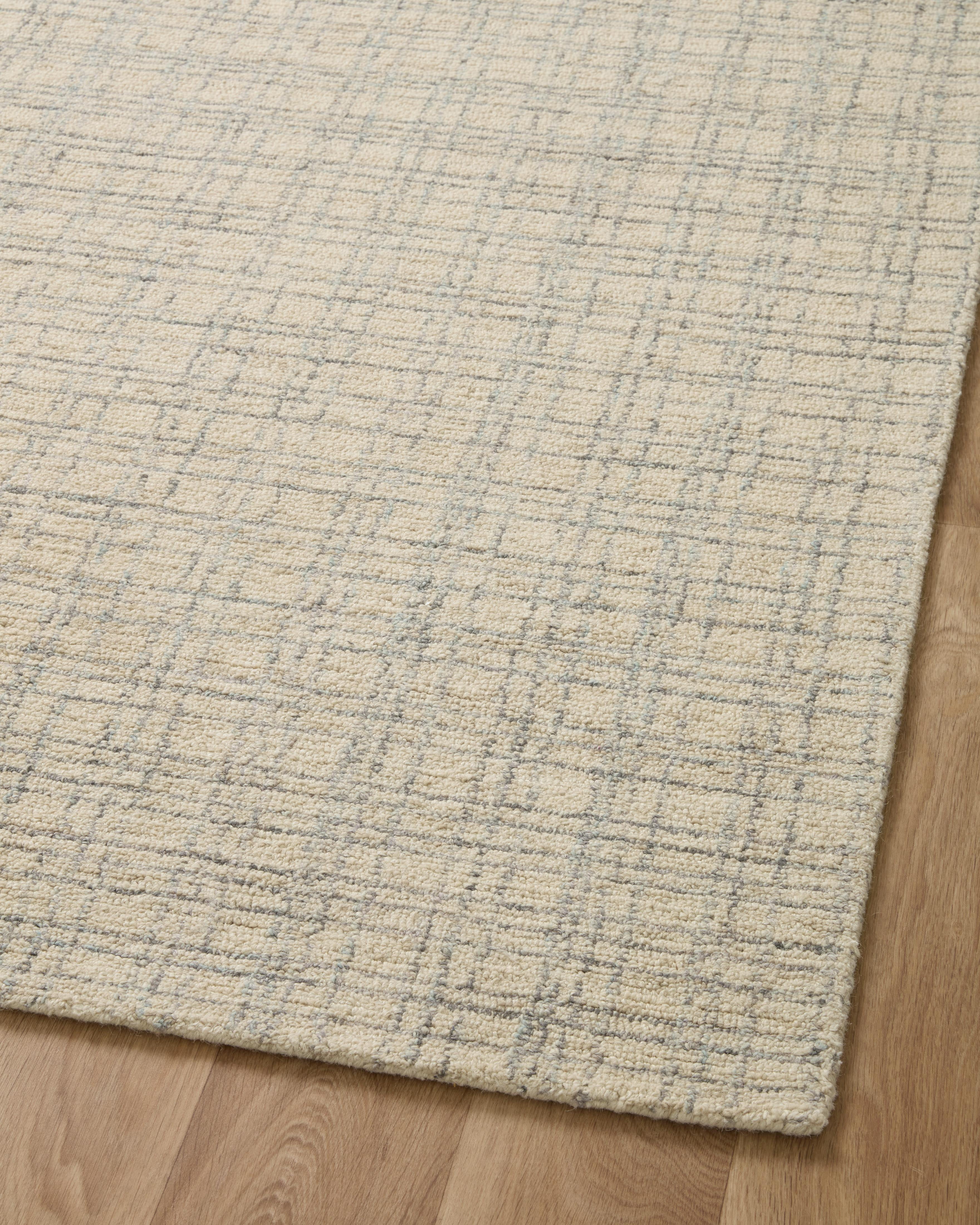 Chris Loves Julia x Loloi Polly Plaid Antique/Mist 2'-6" x 7'-6" Area Rug