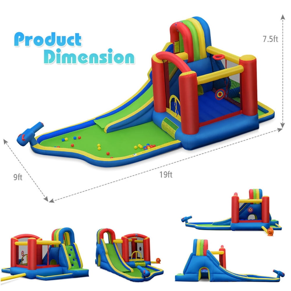 Aimee Lii Inflatable Kid Bounce House Castle with Blower, Playhouse for Kids Outdoor
