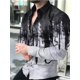 thumbnail image 1 of Camisas de lujo de moda para hombre, camisa de un solo pecho, blusas casuales de manga larga con estampado turbulento morado, ropa para hombre, cárdigan hawaiano, 1 of 6