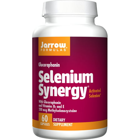 Jarrow Formulas Selenium Synergy With BroccoMax + Vitamins B2 & E 200mcg Methylselenocysteine, Promotes Cardiovascular and Vision Health, 60