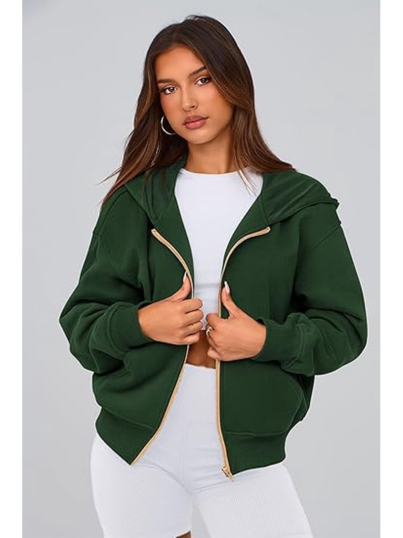 PRETTYGARDEN Women's Zip Up Hoodie Sweatshirt Y2K Fall Fashion