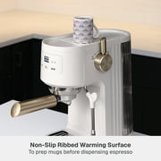 Thyme & Table Barista Mini Espresso Machine with 15-Bar Pressure and Steam Wand, Sand White
