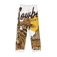 thumbnail image 3 of Lsque Skull Cowboy Print Men's Pajama Pants, Lounge Pant - Comfortable Home Wear,Elastic Waistband, Stylish Design-Small, 3 of 9