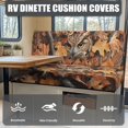 thumbnail image 4 of FOR U DESIGNS Owl Camo Print RV Dinette Cushion Covers Washable Sofa Furniture Protector Stretch RV Couch Cover Include 1 Backrest Covers and 1 Bench Covers, 4 of 7