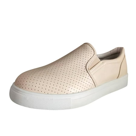 

HSMQHJWE Silver Block Heels Women Shoes For Work Casual Heels Ladies Fashion Solid Color Leather Surface Breathable Flat Casual Shoes Woman Shoes Casual Heel