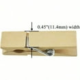 thumbnail image 3 of Wooden Clothes Pins Clothespins Wide Do NOT Fall Apart 1.77 inches Length 40 Pack Sturdy Strong Springs No Rust No Discoloration for Laundry Bathroom DIY Craft Photos Food Opened Bags, 3 of 6