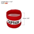 thumbnail image 2 of Captain's Armband, Elastic Arm Band for Soccer Team Training, Orange Red 2 Pack, 2 of 7