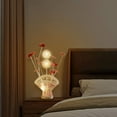 thumbnail image 6 of Ore International 4 Red Roses 6 Petal Floral 2  Flower Bud On A Fan Aluminum Vase Table Lamp, 6 of 11