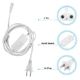 thumbnail image 4 of Uxcell T4 T5 T8 LED Light Power Cord 1.8M / 6FT Extension Cable Wire Switch for 2 Pin LED Integrated Tube Light 2pcs, 4 of 5